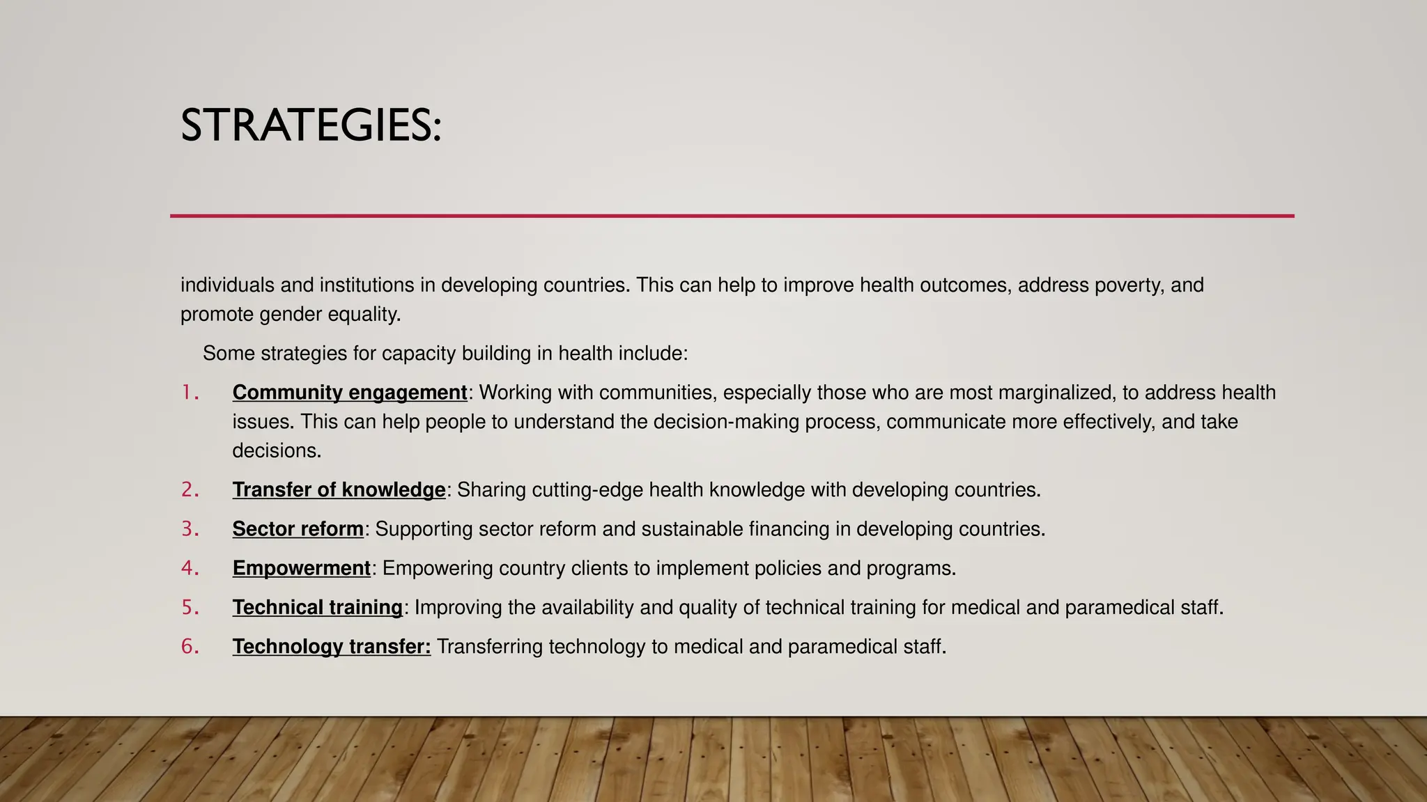 Country capacity building for international health | PPT