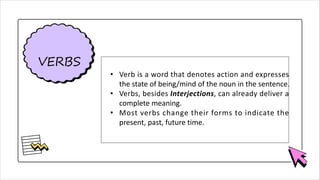 Verbs show action (run, jump, sing)or dance | PDF