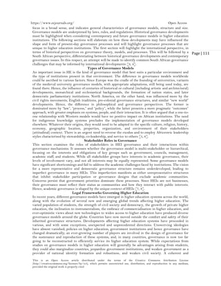 Governance Models in Higher Education Institutions (www.kiu.ac.ug) | PDF