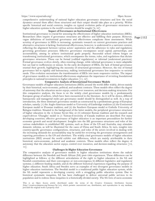 Governance Models in Higher Education Institutions (www.kiu.ac.ug) | PDF