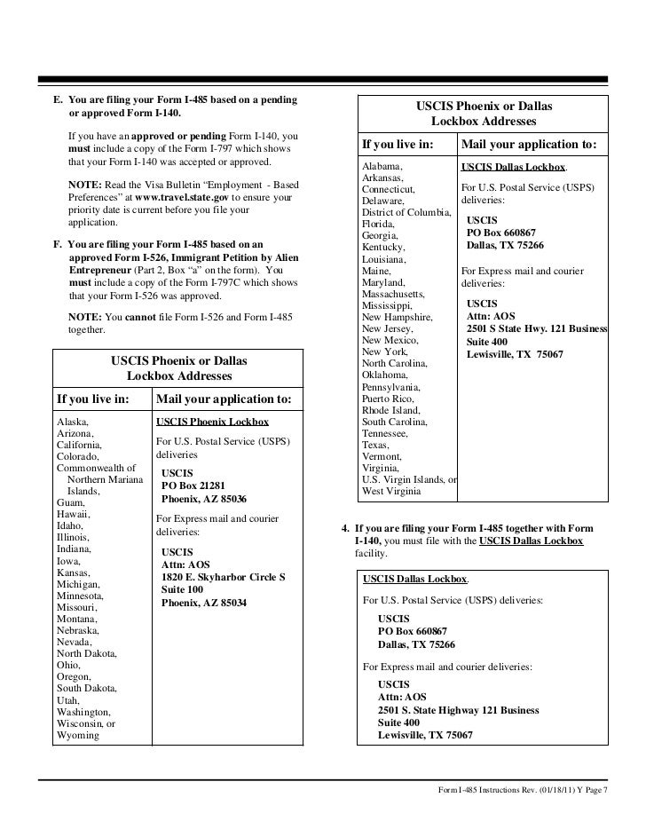i 485instr form i 140