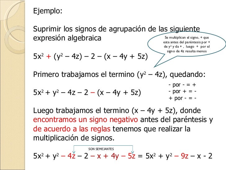 I.4 notacion algebraica