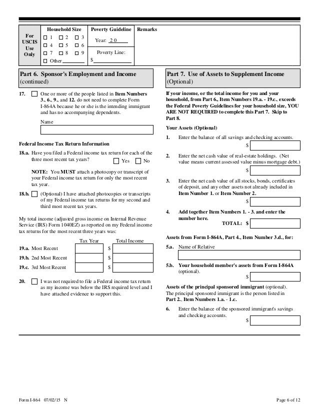 i 864 form i 864
