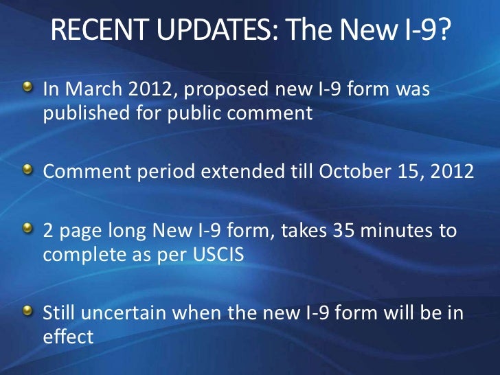 i 9 employment eligibility verification compliance procedures i 9 form 2012