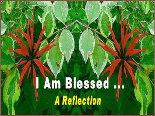 I Am Blessed ... A Reflection 