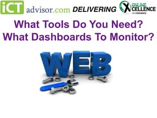 What Tools Do You Need?
What Dashboards To Monitor?

 