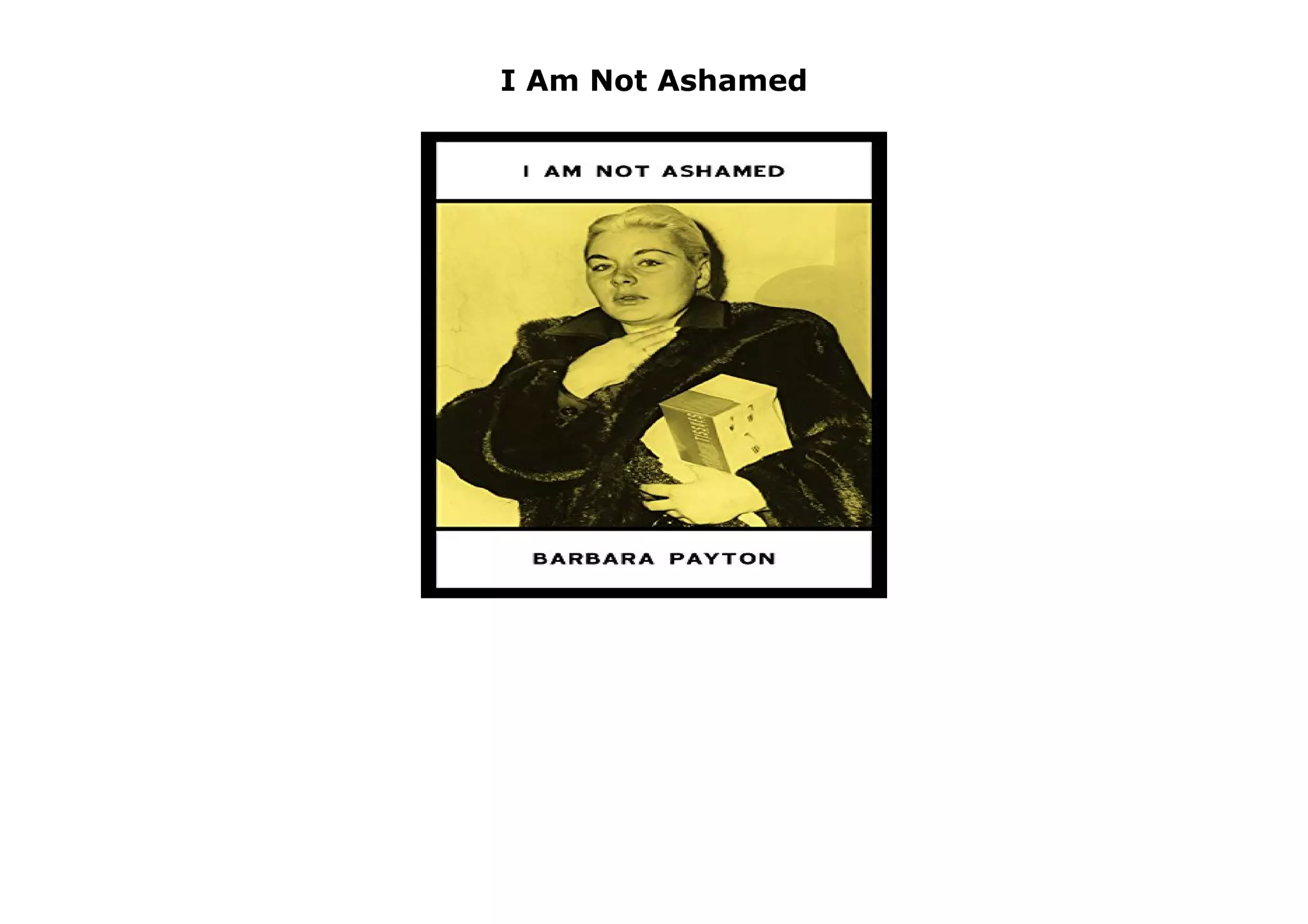 I Am Not Ashamed