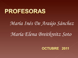 María Inés De Araújo Sánchez María Elena Breitkreitz Soto 