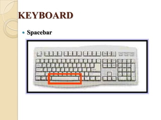 KEYBOARD
 Spacebar
 