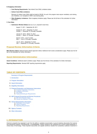 Solicitation Table NSF I-Corps solicitation | PDF