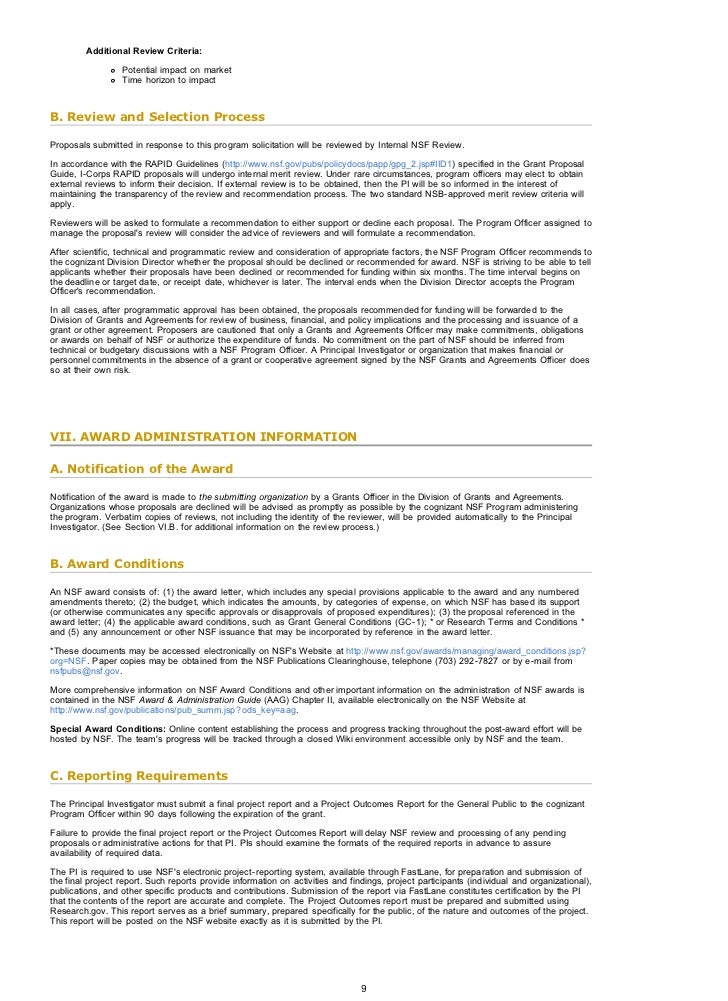 nsf i corps solicitation nsf recommendation letter
