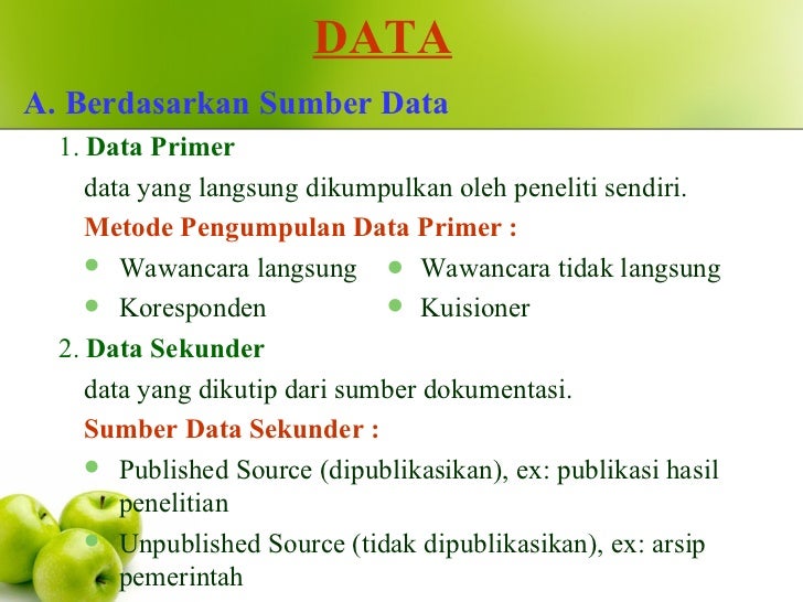 Sumber Data Penelitian