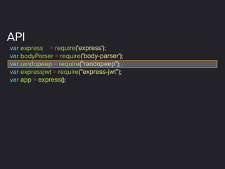API
var express = require('express');
var bodyParser = require('body-parser');
var randopeep = require("randopeep");
var e...