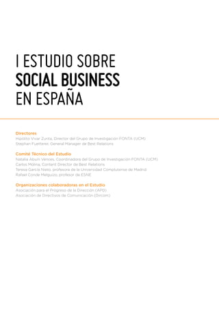 I Estudio sobre Social Business en España 2015