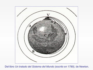 Del libro  Un tratado del Sistema del Mundo (escrito en 1780),  de Newton. 