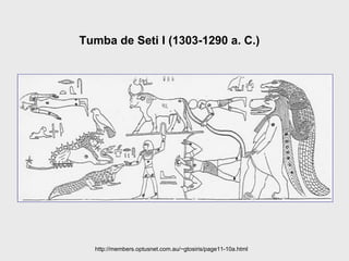 Tumba de Seti I (1303-1290 a. C.)   http://members.optusnet.com.au/~gtosiris/page11-10a.html 