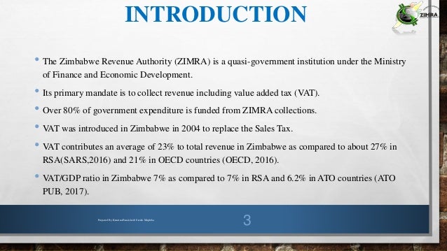 An Assessment of the Effectiveness of the VAT Regime in Zimbabwe