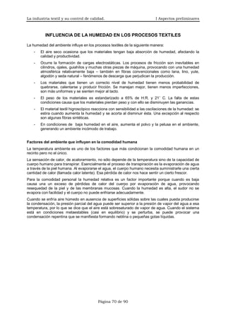I. La industria textil y su control de calidad | PDF