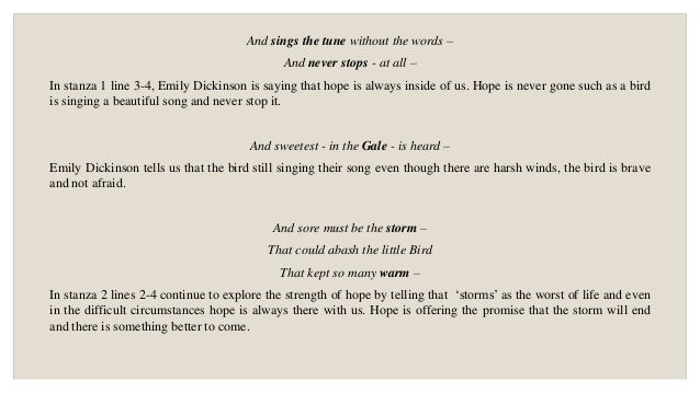 Figurative Language Metaphor And Diction Analysis In Hope Is The T