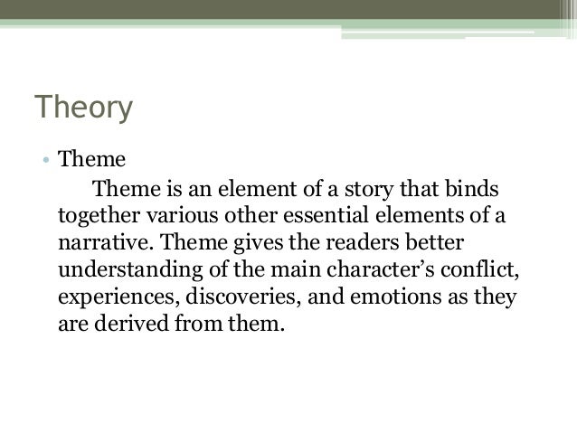 theme of a story ppt