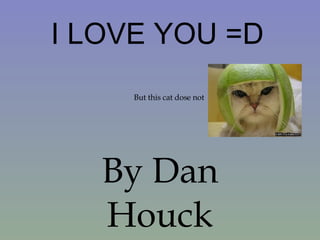 I LOVE YOU =D By Dan Houck But this cat dose not 