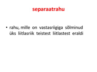 separaatrahu rahu, mille  on  vastasriigiga  sõlminud  üks  liitlasriik  teistest  liitlastest  eraldi 