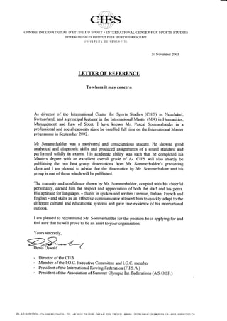 I.o.c. reference letter
