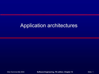 Application architectures 