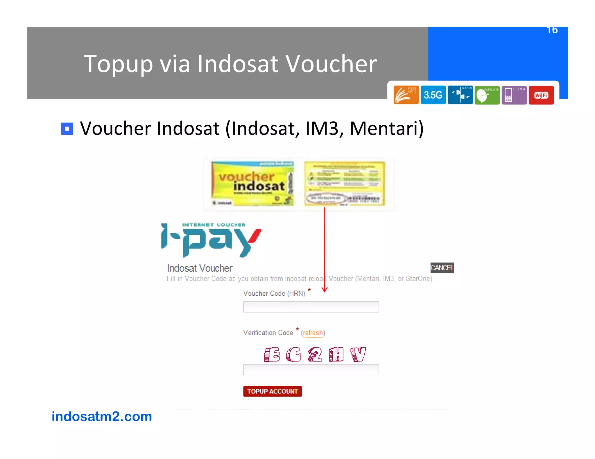 16


    Topup via Indosat Voucher

   Voucher Indosat (Indosat, IM3, Mentari)




indosatm2.com
 