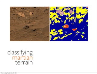 classifying
             martian
              terrain
Wednesday, September 5, 2012
 