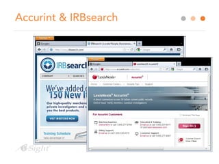 IRBsearch, Resources