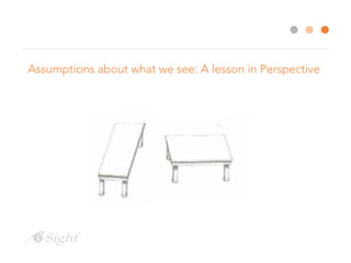 Assumptions about what we see: A lesson in Perspective
 
