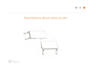 Assumptions about what we see
 
