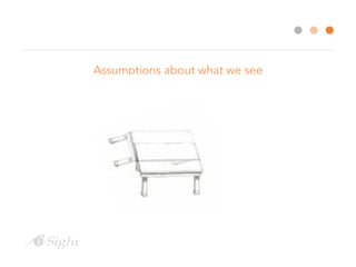 Assumptions about what we see
 