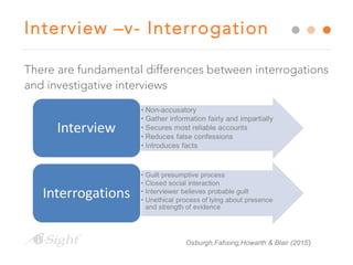 Strategic Use of Evidence in Investigation Interviews | PPT