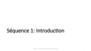 Session 1: Concepts de base de la logistique de santé 3
Séquence 1: Introduction
 