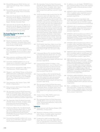 262 Ramboll Management (2012) ‘Actions and 
visions for social change: Sitra’s evaluation 
2002 – 2011’. 
263 Ramboll Management (2012) ‘Actions and 
visions for social change: Sitra’s evaluation 
2002 – 2011’, p.8 
264 Taloustieto Oy (on behalf of the Ministry of 
Education and the Ministry of Employment 
and the Economy). (2009) Evaluation of the 
Finnish National Innovation System-Full 
Report. Helsinki University Print. 
265 Taloustieto Oy (on behalf of the Ministry of 
Education and the Ministry of Employment 
and the Economy) (2009) ‘Evaluation of the 
Finnish National Innovation System-Full 
Report’, Helsinki University Print 
The Australian Centre for Social 
Innovation (TACSI) 
266 Nesta interview with Carolyn Curtis, CEO, 
TACSI, 28 February 2014 
267 Population of Australia 2013, Australian 
Bureau of Statistics. Available online: http:// 
www.abs.gov.au/ausstats/abs@.nsf/mf/3101.0 
[Last accessed 13 May 2014] 
268 Confirmed in email correspondence with 
Nesta, May 2014, conversion: (AUD) 0.534812 
to £1, as exchange rate on 21/01/2013, taken 
from: http://www.xe.com/currencyconverter/ 
full/ 
269 Nesta interview with Brenton Caffin, former 
Chief Executive, TACSI, August 2013 
270 Conversion: $(AUS) 0.534812 to £1, as ex-change 
rate on 21/01/2013, taken from: http:// 
www.xe.com/currencyconverter/full/ 
271 Nesta interview with Brenton Caffin, former 
Chief Executive, TACSI, August 2013 
272 Mulgan, G. and Adelaide Thinker in Residence 
(2008) ‘Innovation in 360 Degrees: Promoting 
Social Innovation in South Australia’. Avail-able 
online: http://thinkers.sa.gov.au/lib/pdf/ 
Mulgan_Final_Report.pdf [Last accessed 4 
April 2014] 
273 Nesta interview with Carolyn Curtis, CEO, 
TACSI, 13 March 2014 
274 Nesta interview with Carolyn Curtis, CEO, 
TACSI, 13 March 2014 
275 The Australian Centre for Social Innovation 
(TACSI) (2010) ‘Bold Ideas, Better Lives Chal-lenge’, 
p3. Available online: http://www.tacsi. 
org.au/assets/Projects/Challenge/TACSI-Chal-lenge- 
Paper-01.pdf (Last accessed 4 April 2014] 
276 The Australian Centre for Social Innovation 
(TACSI). Family by Family. Available online: 
http://www.tacsi.org.au/solutions/fami-ly- 
by-family/ [Last accessed 14 May 2014] 
277 Community Matters Pty Ltd (2012) ‘Family 
by Family Evaluation Report 2011-12’. Avail-able 
online: http://www.tacsi.org.au/assets/ 
Documents/Publications/Family-Project/ 
TACSI-FbyF-Evaluation-Report-2012.pdf [Last 
accessed 4 April 2014] 
278 Converted from $(AUS) 0.534812 to £1, as ex-change 
rate on 21/01/2013, taken from: http:// 
www.xe.com/currencyconverter/full/ 
279 The Australian Centre for Social Innovation 
(TACSI) (2013) $2.8 Million Announced to Help 
SA Families Thrive. Available online: http:// 
www.tacsi.org.au/assets/2.8m-announced-to-help- 
families-thrive.pdf [Last accessed 4 April 
2014] 
280 TACSI shortlisted eight projects from the 258 
applications-Aged care digital life styles: a 
project improving the quality of life in aged 
care facilities by engaging elderly people with 
technology; Around you: a project using events, 
activities, online services and mobile devises to 
connect people with their local neighbourhood 
in order to build a community; Employment 
pathways for deaf students: creating access to 
employment for the hearing impaired through 
the development of workplace tools, technology 
and training; Hello Sunday morning: a project 
addressing Australia’s binge drinking culture 
and encouraging individuals to take respon-sibility 
and change their drinking behaviour; 
Renew Australia: placing creative, social and 
cultural initiatives in empty or disused build-ings 
to re-engage people with underutilized 
urban areas. 
281 TACSI (2010). Bold Ideas, Better Lives Chal-lenge. 
Available online:http://www.tacsi.org. 
au/assets/Projects/Challenge/TACSI-Chal-lenge- 
Paper-01.pdf. [Last Accessed 14 May 
2014] 
282 Community Matters Pty Ltd (2012) ‘Family 
by Family Evaluation Report 2011-12’. Avail-able 
online: http://www.tacsi.org.au/assets/ 
Documents/Publications/Family-Project/ 
TACSI-FbyF-Evaluation-Report-2012.pdf [Last 
accessed 4 April 2014] 
283 Converted from $(AUS) 2.8 million, using 
$(AUS) 0.534812 to £1, as on 21 January 2013, 
taken from http://www.xe.com/currencycon-verter/ 
full/ cited in http://www.tacsi.org.au/ 
publications/blog/family-by-family-growing/ 
[Last accessed 9 June 2014] 
284 Community Matters Pty Ltd (2012) ‘Family 
by Family Evaluation Report 2011-12’. Avail-able 
online: http://www.tacsi.org.au/assets/ 
Documents/Publications/Family-Project/ 
TACSI-FbyF-Evaluation-Report-2012.pdf [Last 
accessed 4 April 2014] 
285 The Australian Centre for Social Innovation 
(TACSI) (2013) $2.8 Million Announced to Help 
SA Families Thrive. Available online: http:// 
www.tacsi.org.au/assets/2.8m-announced-to-help- 
families-thrive.pdf [Last accessed 4 April 
2014] 
286 Carolyn Curtis, CEO, TACSI, email corre-spondence 
to Nesta, March 2014 
287 The Australian Centre for Social Innovation 
(TACSI) (2014) ‘A new tool set for social inno-vation’. 
Forthcoming publication, shared with 
Nesta 13 March 2014 
VINNOVA 
288 Nesta interview with Charlotte Brogen, CEO, 
VINNOVA, 16 August 2013 
289 Population of Sweden in 2014, as cited in Sta-tistics 
Sweden. Available online: http://www. 
scb.se/en [Last accessed 9 May 2014] 
290 Confirmed in email correspondence with 
Nesta, May 2014, conversion: SEK 0.0935708 
to £1, as exchange rate on 21/01/2013, taken 
from http://www.xe.com/currencyconverter/full/ 
291 In addition to its core budget, VINNOVA lever-ages 
external funding of around 100% matched 
funds from public or private partners in most 
projects. 
292 VINNOVA (2013) ‘Arsredovisning VINNOVA’ 
(2013). Available online: http://www.vinnova. 
se/upload/EPiStorePDF/vi_14_03.pdf [Last 
accessed 4 April 2014] 
293 Confirmed in email correspondence with 
Nesta, May 2014, conversion: SEK 0.0935708 
to £1, as exchange rate on 21/01/2013, taken 
from http://www.xe.com/currencyconverter/full/ 
294 VINNOVA (2013) ‘Arsredovisning VINNOVA’ 
(2013). Available online: http://www.vinnova. 
se/upload/EPiStorePDF/vi_14_03.pdf [Last 
accessed 4 April 2014] 
295 VINNOVA (2012) ‘Arsredovisning’ (2012) p 13. 
Available online: http://www.vinnova.se/up-load/ 
dokument/Om_VINNOVA/Anslag_budget/ 
VINNOVA_%C3%85rsredovisning_2012.pdf 
[Last accessed 4 April 2014] 
296 VINNOVA (2012) ‘Arsredovisning’ (2012) p 13. 
Available online: http://www.vinnova.se/up-load/ 
dokument/Om_VINNOVA/Anslag_budget/ 
VINNOVA_%C3%85rsredovisning_2012.pdf 
[Last accessed 4 April 2014] 
297 VINNOVA (2013) ‘Arsredovisning VINNOVA 
(2013). Available online at annual report 2013- 
http://www.vinnova.se/upload/EPiStorePDF/ 
vi_14_03.pdf [Last accessed 4 April 2014] 
298 OECD (2012) ‘Reviews of Innovation Policy: 
OECD Reviews of Innovation Policy’. Available 
online: http://books.google.co.uk/books?id=sT-jsUDYCGzoC& 
pg=PA265&lpg=PA265&d-q= 
vinnova+public+sector+innovation&sourc 
e=bl&ots=sXtkaleapM&sig=wMLuypvZt0Cd-fApEO6CJAG_ 
x1iM&hl=en&sa=X&ei=B- 
8kqU82DOY_L0AWDroDYCQ&ved=0CIIBE 
OgBMAc#v=onepage&q=vinnova&f=false 
[Last accessed 4 April 2014] 
299 VINNOVA (2008) VINNOVA’s ‘Focus on Im-pact: 
A Joint Approach for Logic Assessment, 
Monitoring, Evaluation and Impact Analysis’. 
Available online: http://www.vinnova.se/up-load/ 
EPiStorePDF/va-08-01.pdf [Last accessed 
4 April 2014] 
300 Elg, L. and Håkansson, S. (2012) ‘Impacts of 
Innovation Policy: Lessons from VINNOVA’s 
Impact Studies’. Available online: http://www. 
vinnova.se/upload/EPiStorePDF/va-12-01.pdf 
[Last accessed 4 April 2014] 
124 
 