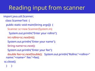 LECTURES ON JAVA PROGRAMMING IN NEW GENERATION | PPT