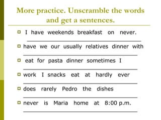 I usually practice English | PPT