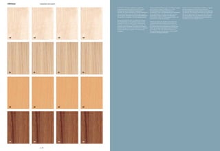 L'azienda si riserva di modificare e migliorare
le caratteristiche dei prodotti presenti in questo
catalogo per poter soddisfare le esigenze di
mercato. Per quanto riprodotti in maniera fedelissima
i colori dei prodotti possono differire dagli originali.
Per un esatto riferimento sulle specifiche dettagliate
dei prodotti è consigliato l'uso del catalogo tecnico.
Fantoni reserves the right to modify and improve
the characteristics of the products shown in this
catalogue in order to meet market requirements.
Although reproduced as faithfully as possible, the
product colours illustrated may differ from those of
actual products. For accurate information on detailed
product specifications, please use the technical
catalogue.
Fantoni behält sich Änderungen und Verbesserungen
der Produkte in diesem Katalog vor, um den
Anforderungen der Verbrauchermärkte zu
entsprechen. Trotz wirklichkeitsgetreuer Wiedergabe
der Produktfarben, sind Abweichungen von den
tatsächlichen Farben möglich. Für detaillierte
Informationen über die Produkteigenschaften, den
technischen Katalog nachschlagen.
Fantoni se réserve de modifier et améliorer les
caractéristiques des produits présents dans ce
catalogue pour pouvoir satisfaire les exigences
de marché. Bien que reproduites de manière très
fidèle, les couleurs des produits peuvent différer
des originaux. Pour une référence précise sur
les caractéristiques des produits, il est conseillé
d’utiliser le catalogue technique.
Fantoni se reserva la facultad de modificar y mejorar
las características de los productos descritos
en este catálogo para poder satisfacer las exigencias
de mercado. No obstante los colores se reproduzcan
fielmente, algunos productos pueden ser diferentes
de los originales. Para una referencia exacta sobre
las especificaciones detalladas de los productos se
aconseja el uso del catálogo técnico.
3N 3N 3N 3N
AB AB AB AB
RL RL RL RL
NF NF NF NF
p | 58
Integrated wall systemI-Wallspace
 