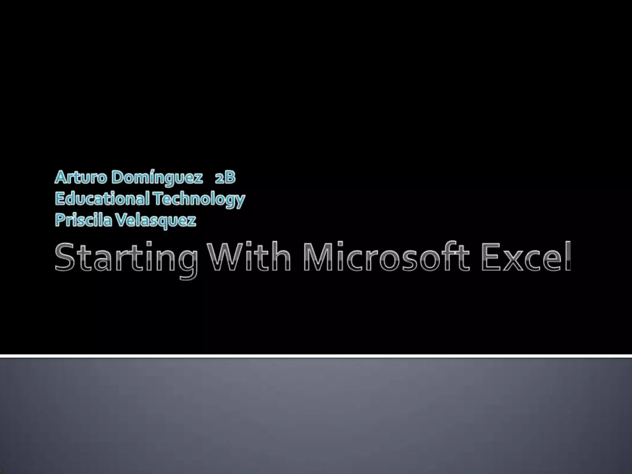 Excel presentaion ppt