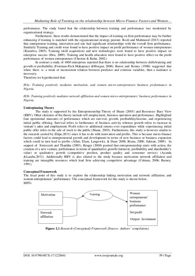 Dissertation women entrepreneurship