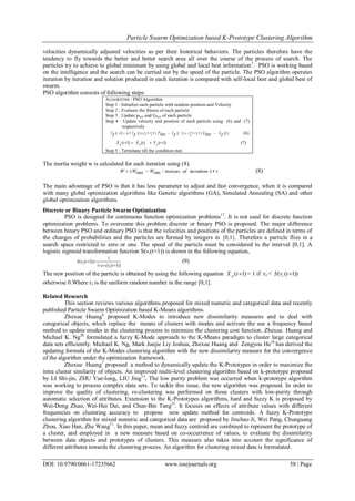 Particle Swarm Optimization based K-Prototype Clustering Algorithm | PDF