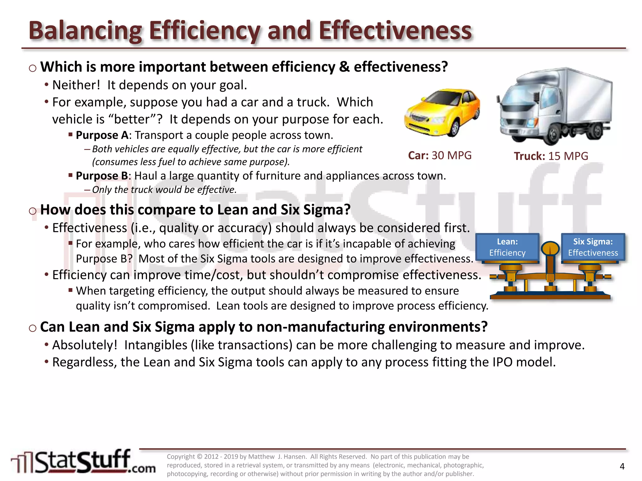 Introduction to Lean and Six Sigma by Matt Hansen at StatStuff (S02)