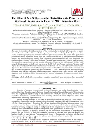 The Effect of Arm Stiffness on the Elasto-Kinematic Properties of ...