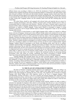 Problem and Prospect of Using Literature to Teach Writing in English as ...