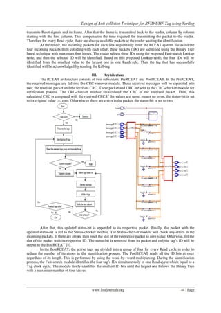 Design of Anti-collision Technique for RFID UHF Tag using Verilog | PDF