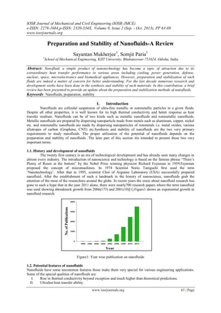 Preparation and Stability of Nanofluids-A Review | PDF