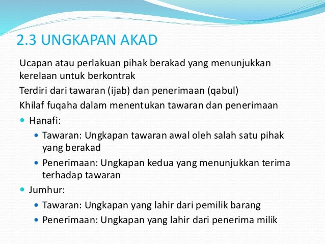 Undang undang muamalat dan perlaksanaan