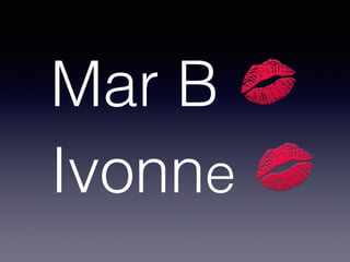 Mar B 💋
Ivonne 💋
 